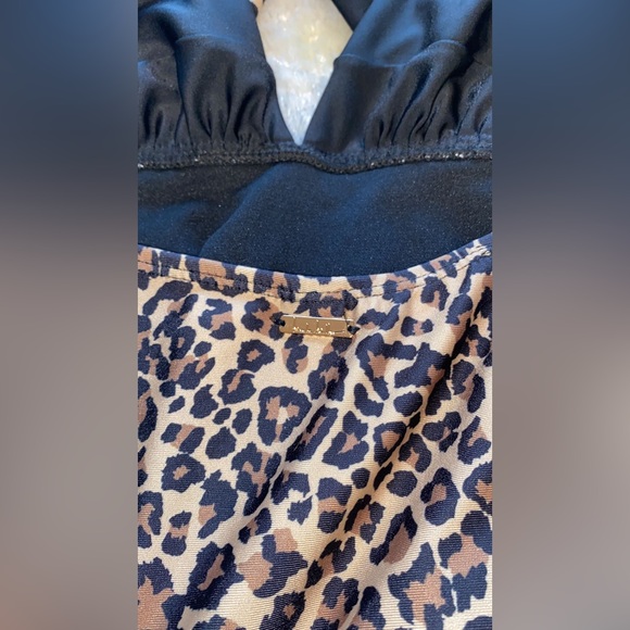 Nicole Miller NWT Leopard Print Tie Waist Swimsuit - Picture 8 of 10